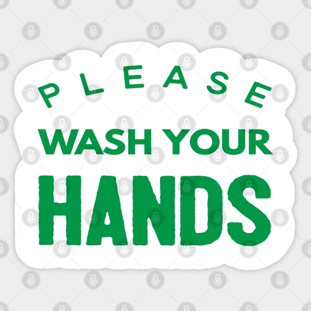 Please Wash Your Hands Sticker by Happy - Design